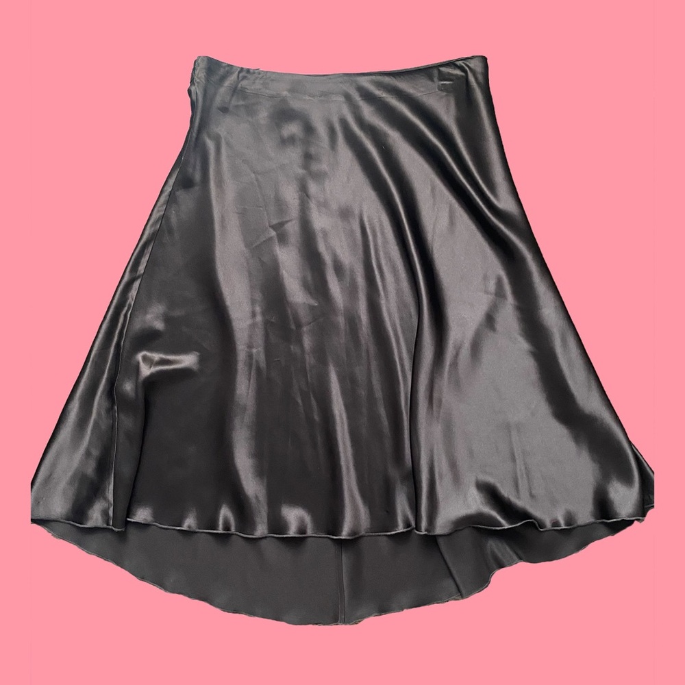 Ideology Brown 100% Silk Maxi Skirt